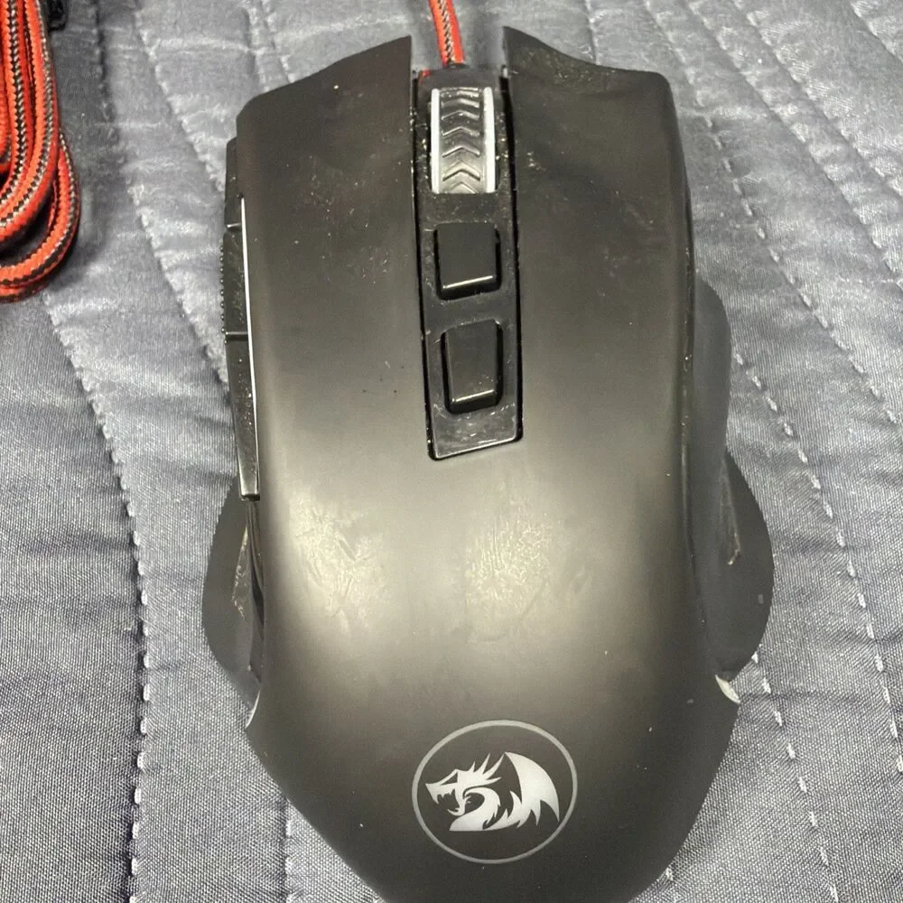 Redragon M601BA RGB Wired Gaming Mouse 7200 DPI USB Tested & Working PC